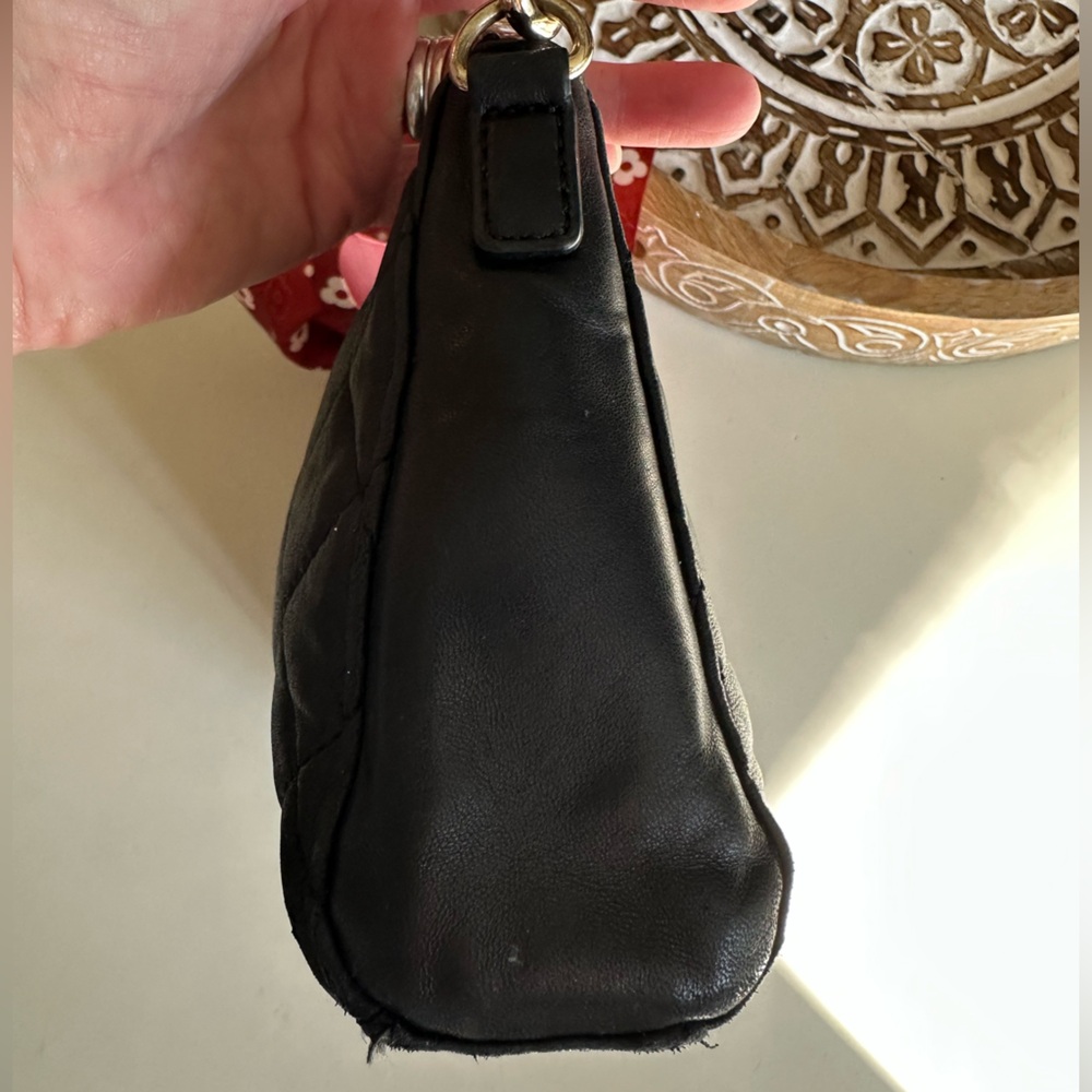 DKNY Quilted Lamb Leather Crossbody Bag Black - Picture 7 of 13